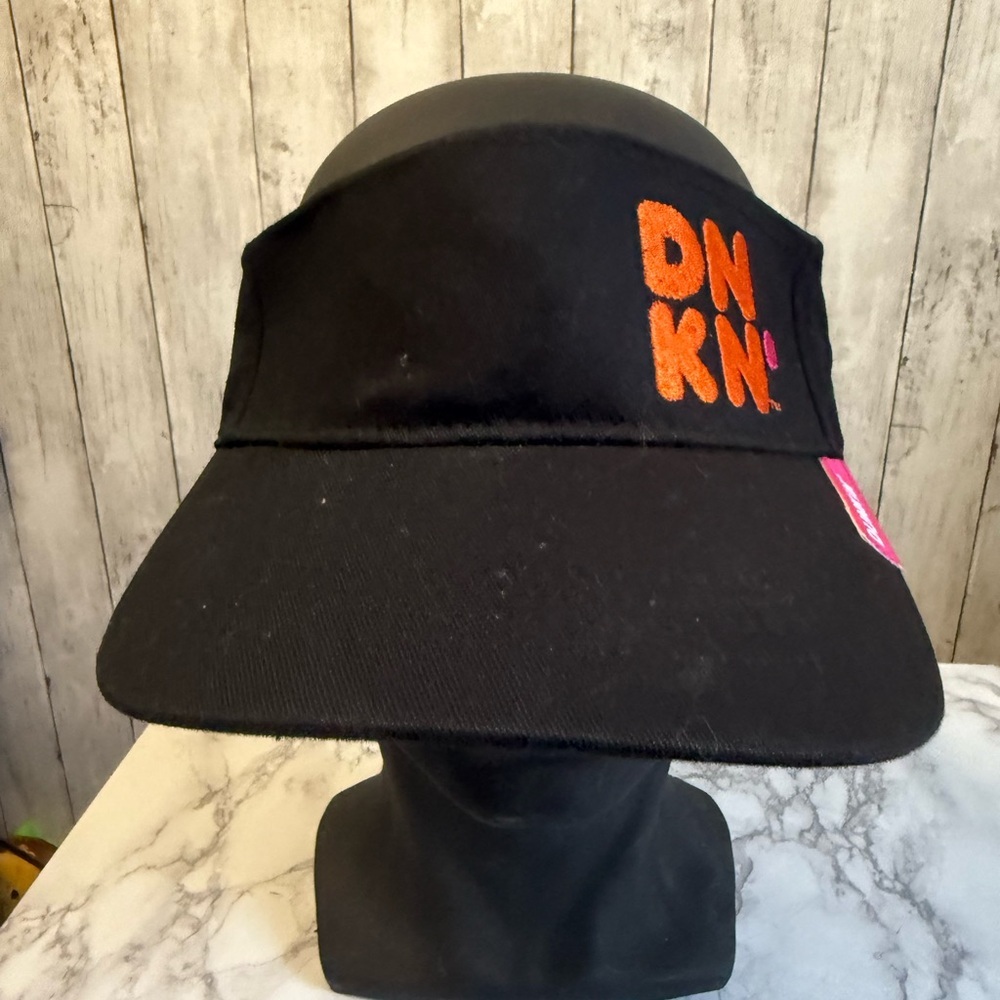 Dunkin' Donuts Black Adjustable Visor Hat